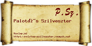 Palotás Szilveszter névjegykártya